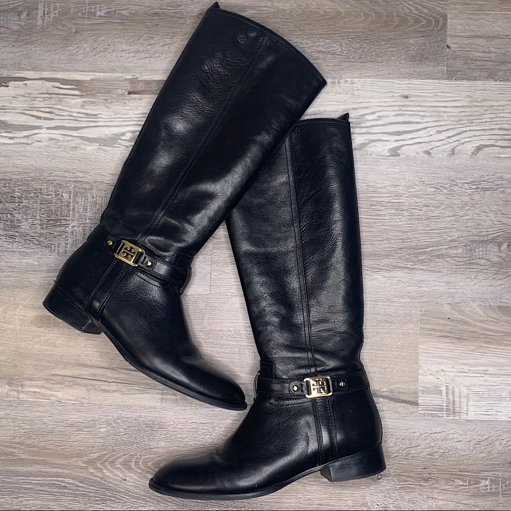 Tory Burch Alessandra Riding Boot Black Size 12